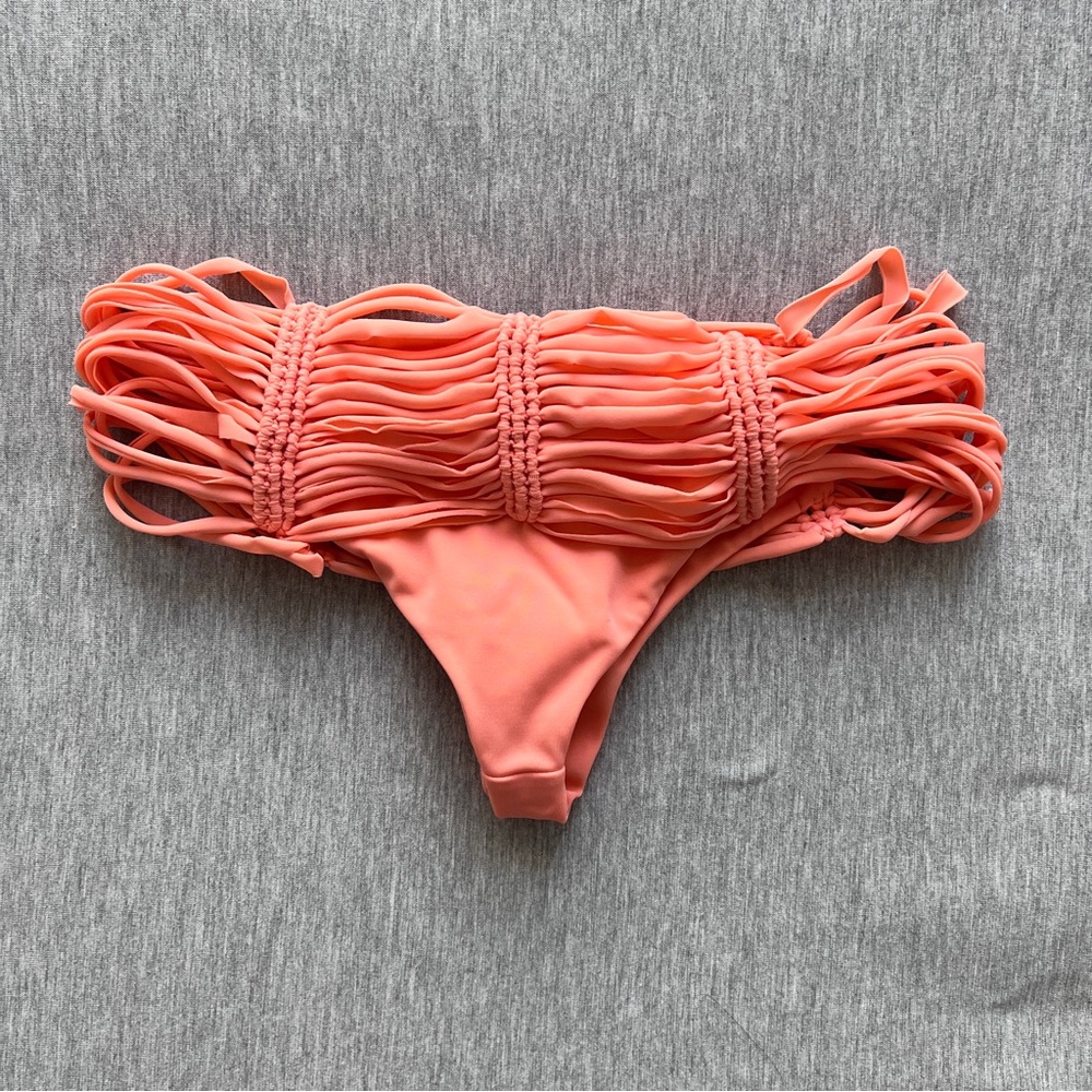 FALLEN JLO MACRAME BOTTOM by INDAH | SIZE MED / Grapefruit